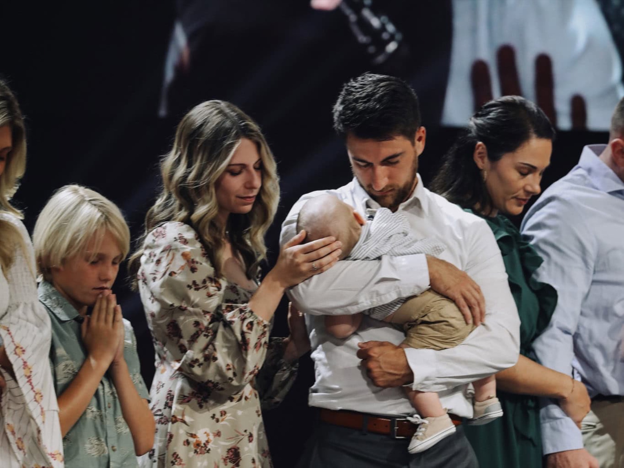 A family at Child & Family Dedication